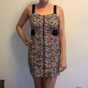 Colorful strap dress.